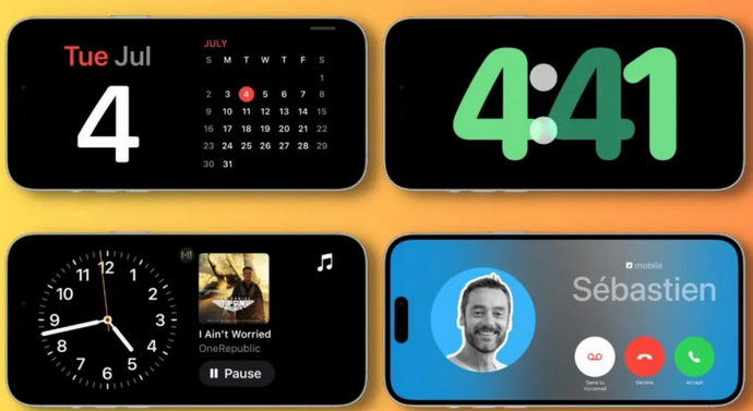 五指山苹果手机维修分享iOS17横屏充电待机显示有什么好处 