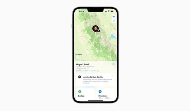 五指山苹果14维修分享iPhone14系列中 FindMy功能通过卫星分享位置方法教程 